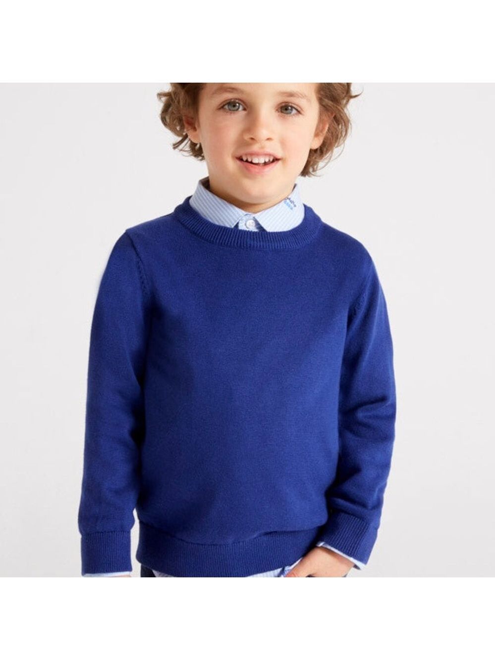 Size 6 Boys Mayoral Blue Knit Sweater Timeless Style